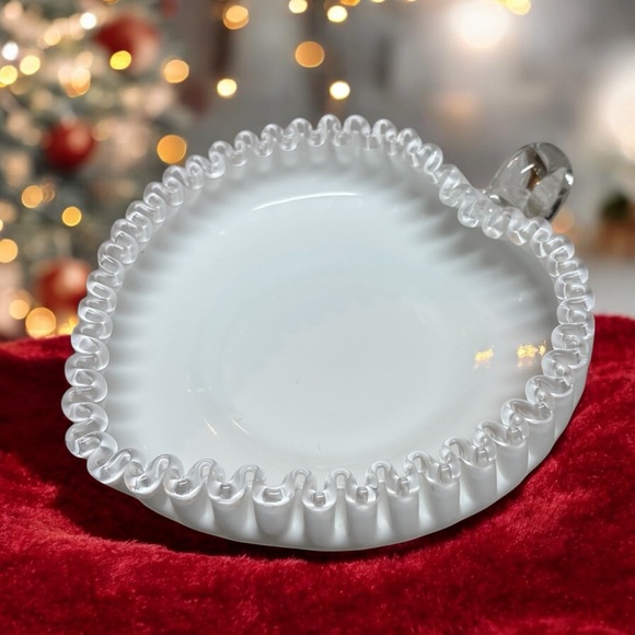 Fenton Other - Fenton Milk Glass Heart Shaped Bowl